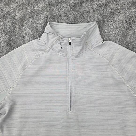 Straight Down Pullover Womens Medium Gray Quarter Zip Golf Athletic Long Sleeve - Picture 15 of 16